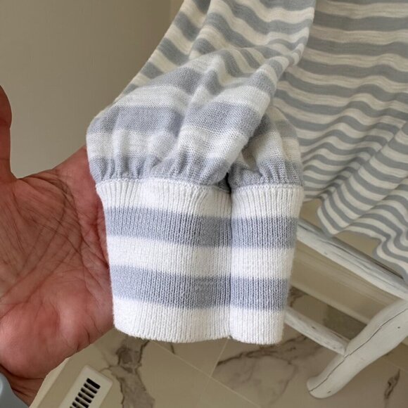 Loft Striped Tassel Tie Lightweight Tunic Sweater SZ L - Picture 4 of 10